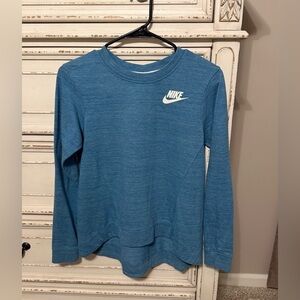 Nike Sportswear Gym Vintage Womens XS Crew Sweatshirt Heather Blue Just Do It